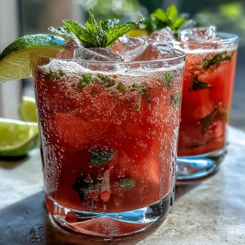 Watermelon Lime Sparkling Punch