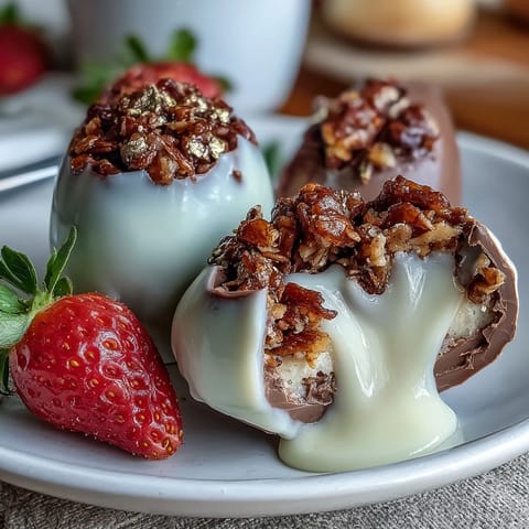 Dubai chocolate strawberry eggs