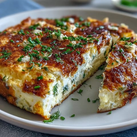 Spring Brunch Frittata with Asparagus and Goat Cheese, a golden baked egg dish loaded with tender asparagus and creamy goat cheese, served fresh from the oven.