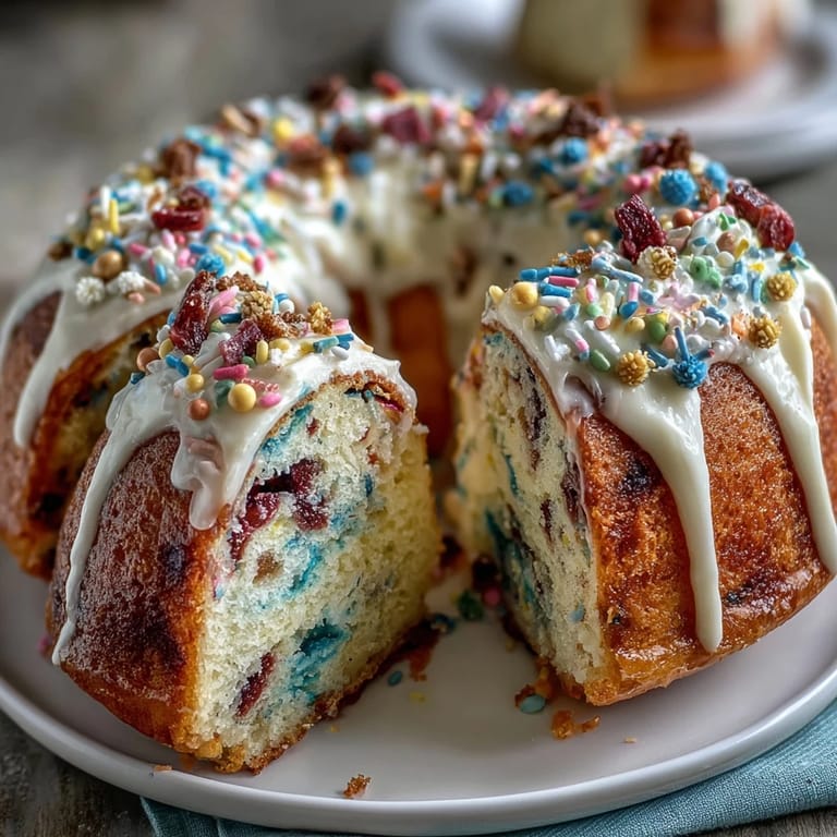 Festive Spring Funfetti Cake with colorful sprinkles and dreamy pastel buttercream, ideal for celebrations.