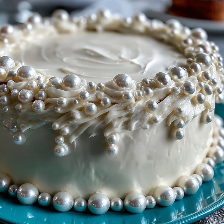 Delicate pearl fondant sheet cake with intricate white decorations, ideal for First Communion parties and festive dessert tables.