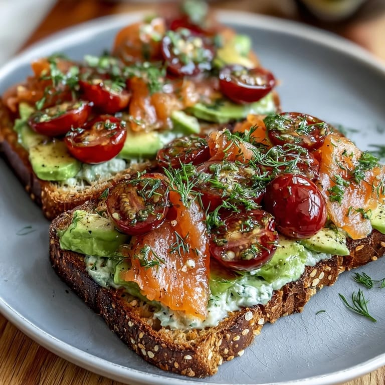 Avocado toast board with smoked salmon and fresh toppings, a colorful brunch spread perfect for guests to customize their own toast combinations.