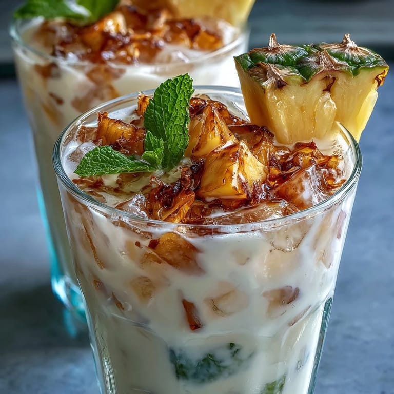 Refreshing Pineapple Coconut Agua Fresca served over ice with lime wedges and a straw for summer sipping.