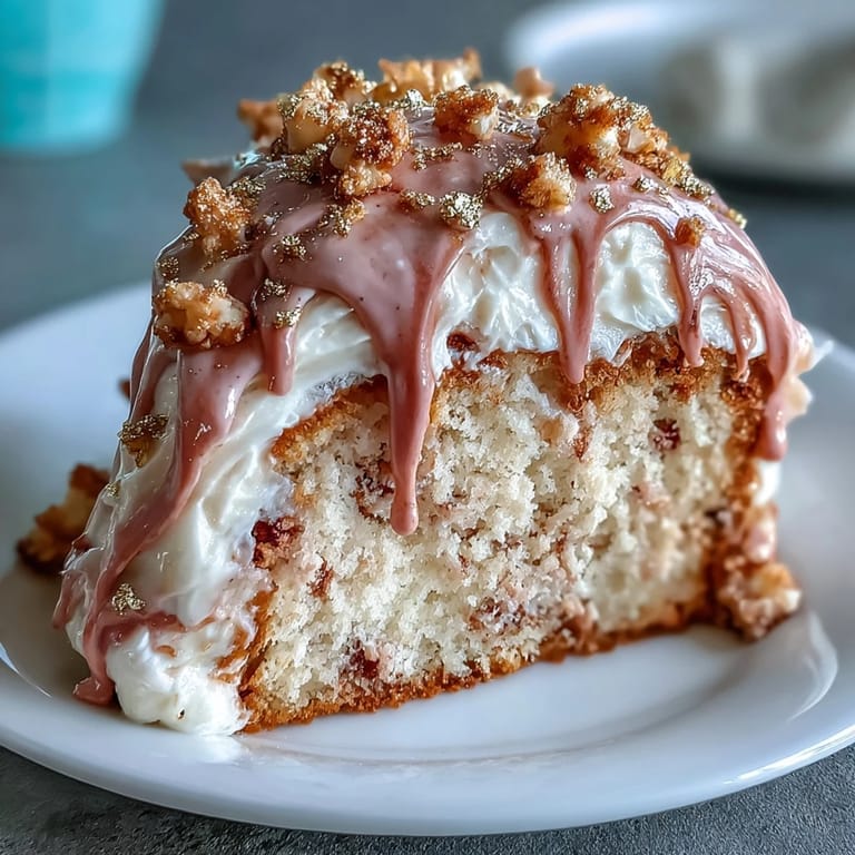 Luxurious Bridal Shower Rosé Velvet Cake, frosted and dripping with edible gold.