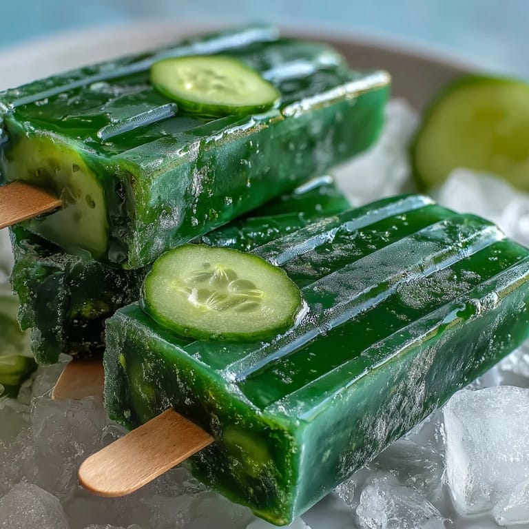 Viral sensation Pickle Juice Popsicles, a surprisingly delightful, tangy frozen snack.